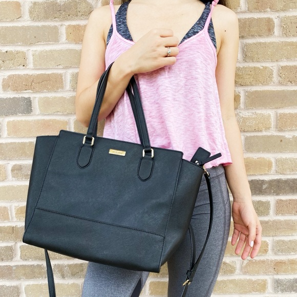 Kate spade black large satchel crossbody - Picture 2 of 8